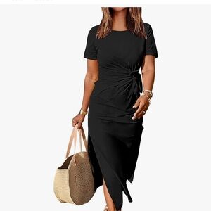 Elegant Black Women's Knit Dress
